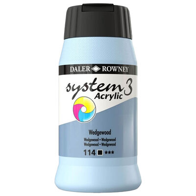 DALER & ROWNEY SYSTEM 3 ACRYLIC 500 ML WEDGWOOD 500114