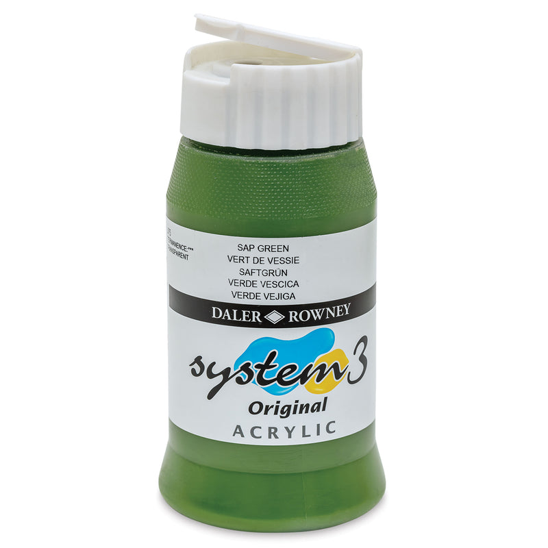 DALER & ROWNEY SYSTEM 3 ACRYLIC 500 ML SAP GREEN 500375