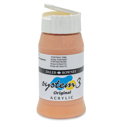 DALER & ROWNEY SYSTEM 3 ACRYLIC 500 ML PORTRAIT PINK 500578