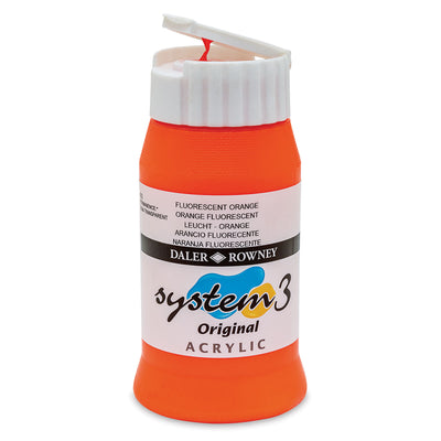 DALER & ROWNEY SYSTEM 3 ACRYLIC 500 ML FLUORO ORANGE 500653