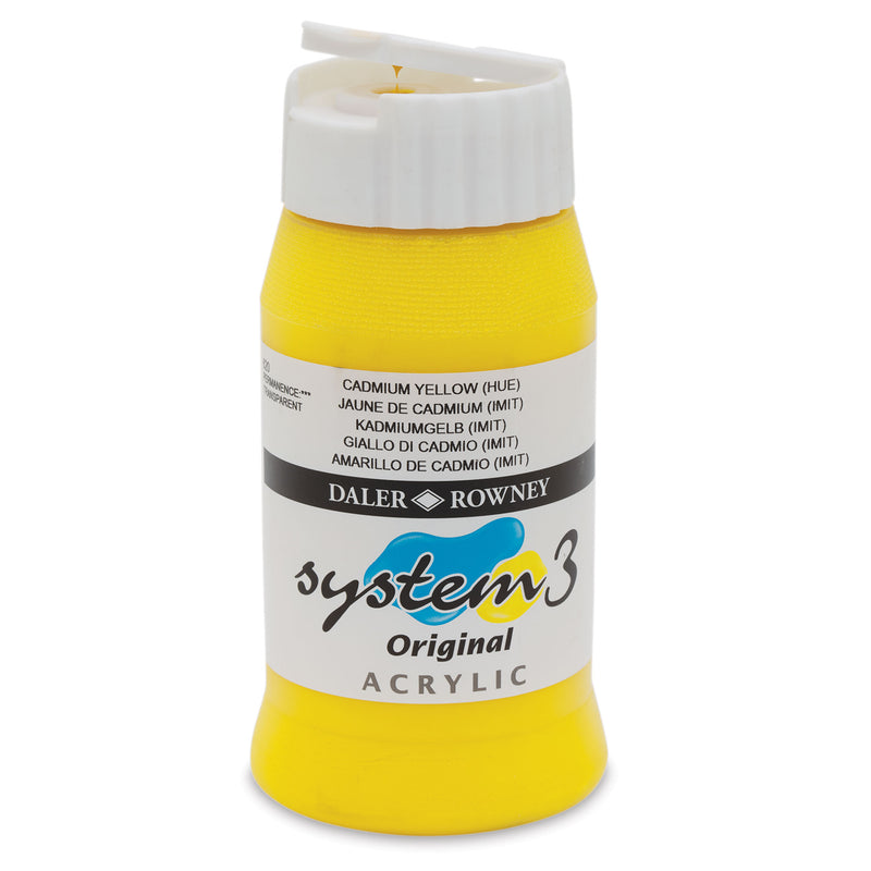 DALER & ROWNEY SYSTEM 3 ACRYLIC 500 ML CAD YELLOW HUE 500620