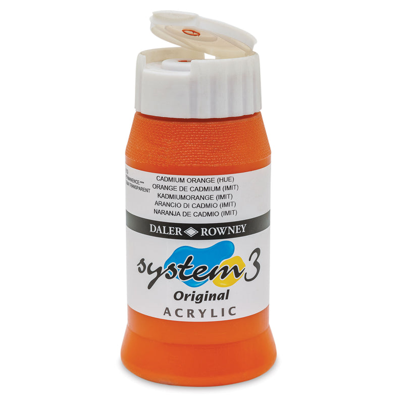 DALER & ROWNEY SYSTEM 3 ACRYLIC 500 ML CAD ORANGE HUE 500619