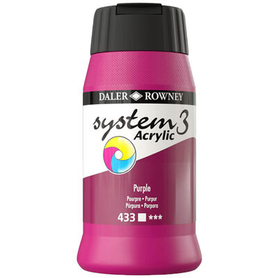 DALER & ROWNEY SYSTEM 3 ACRYLIC 500 ML PURPLE 500433