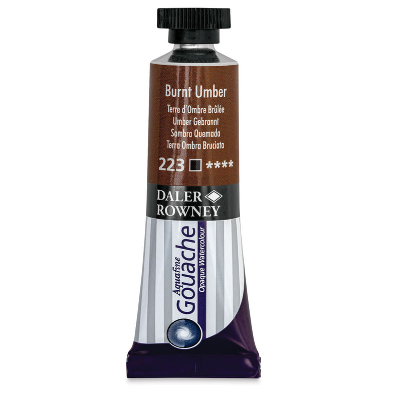 DALER & ROWNEY AQUAFINE GOUACHE BURNT UMBER 15 ML (136015223)