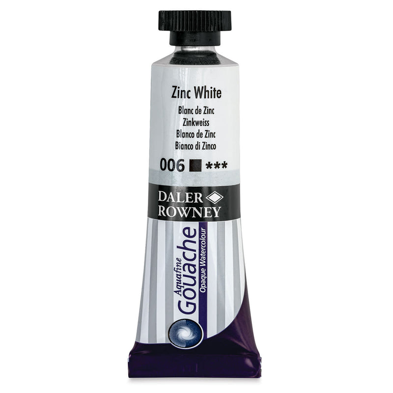 DALER & ROWNEY AQUAFINE GOUACHE ZINC WHITE 15 ML (136015006)