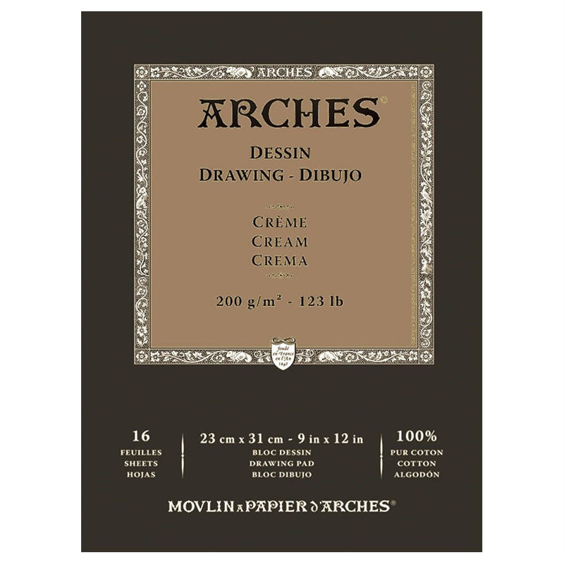 ARCHES DRAWING PAD 16 SHEETS 200G 9" X 12"