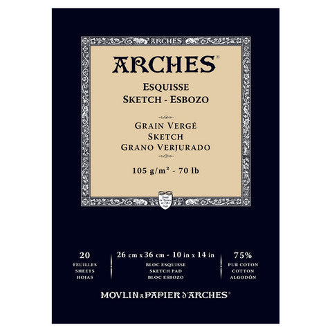 ARCHES DRAWING PAD 20 SHEETS 105G 10" X 14"