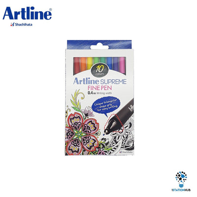 ARTLINE SUPREME FINE PEN 0.4 MM SET OF 10 (EPFS-200/10W)