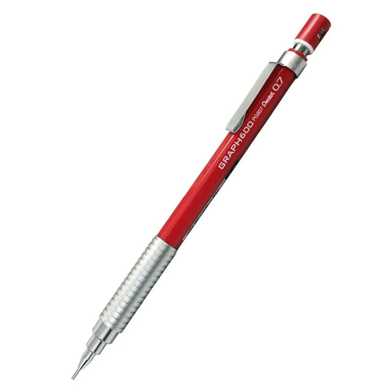 PENTEL GRAPHGEAR 600 MECHANICAL PENCIL RED 0.7 (PG607-BX)