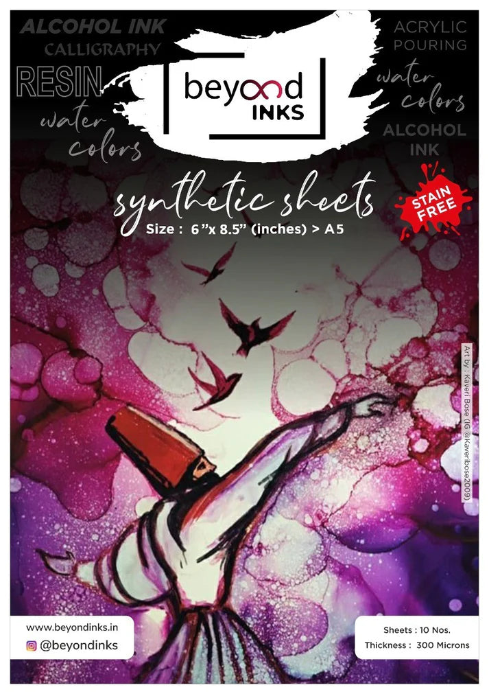 BEYOND INKS SYNTHETIC SHEETS 330 MICRON 10 SHTS 6 X 8.5 IN