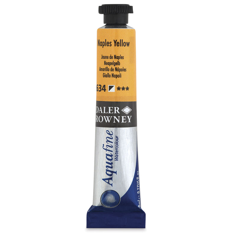 DALER & ROWNEY AQUAFINE WATER COLOUR TUBE 8 ML NAPLES YELLOW (131008634)