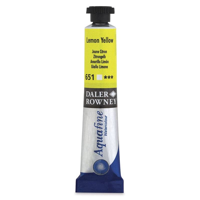 DALER & ROWNEY AQUAFINE WATER COLOUR TUBE 8 ML LEMON YELLOW (131008651)