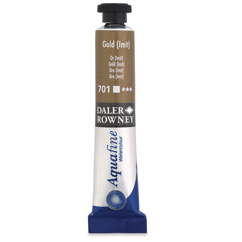 DALER & ROWNEY AQUAFINE WATER COLOUR TUBE 8 ML GOLD IMIT (131008701)