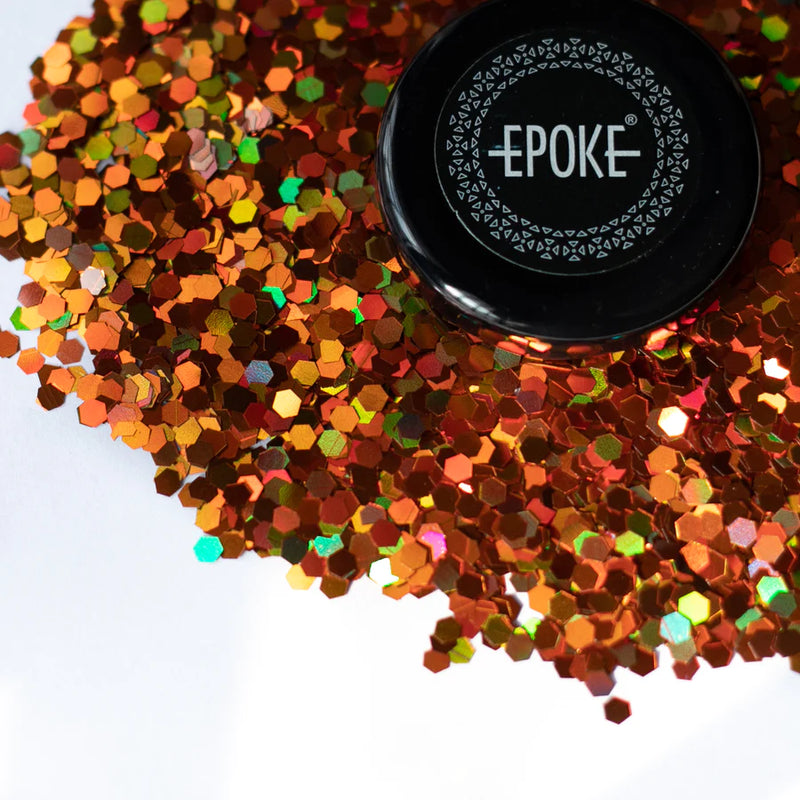 EPOKE GLITTER CHUNKY ORANGE HOLO 15 GMS