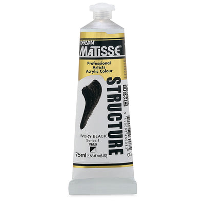 MATISSE STRUCTURE ACRYLIC 75 ML SR1 IVORY BLACK