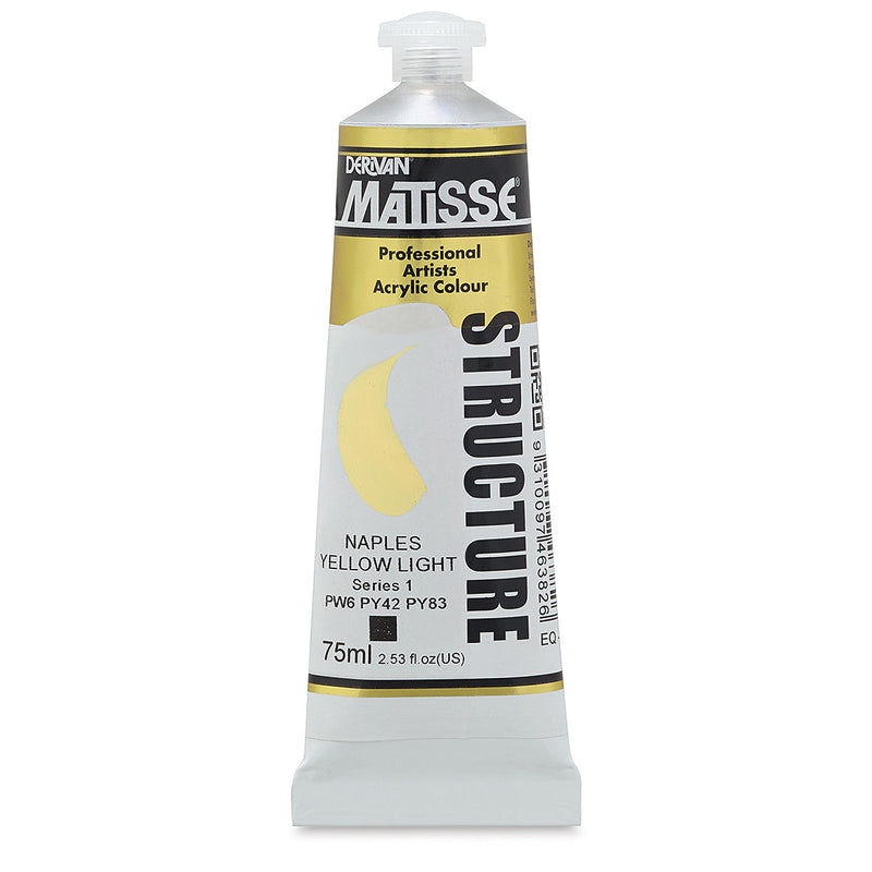 MATISSE STRUCTURE ACRYLIC 75 ML SR1 NAPLES YELLOW LIGHT