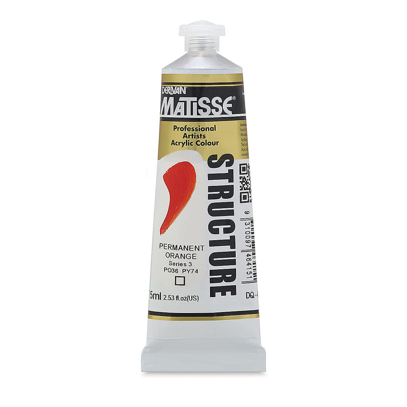 MATISSE STRUCTURE ACRYLIC 75 ML SR3 PERMANENT ORANGE