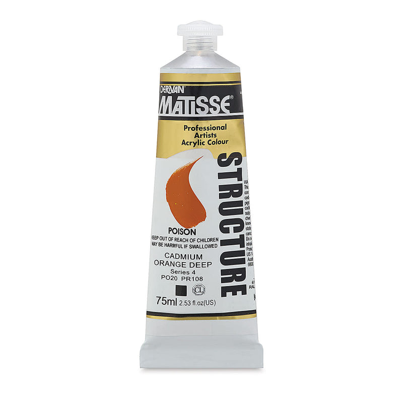 MATISSE STRUCTURE ACRYLIC 75 ML SR4 CAD ORANGE DEEP