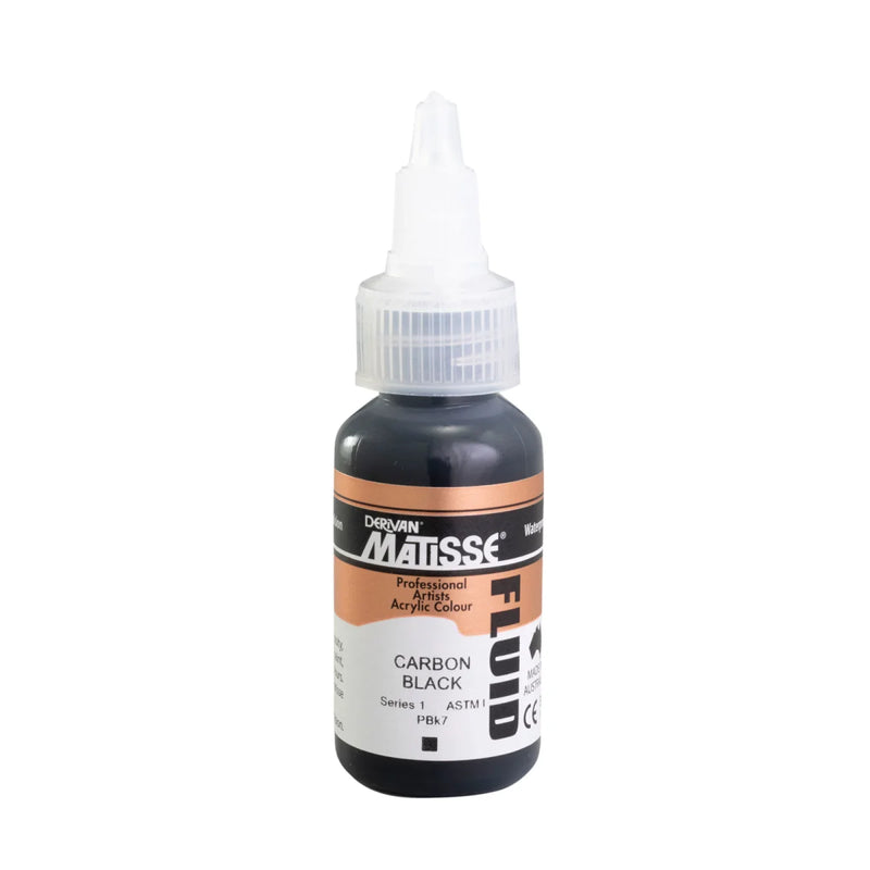 MATISSE FLUID ACRYLIC COLOR SR1 36 ML CARBON BLACK (1MFU3CBK)