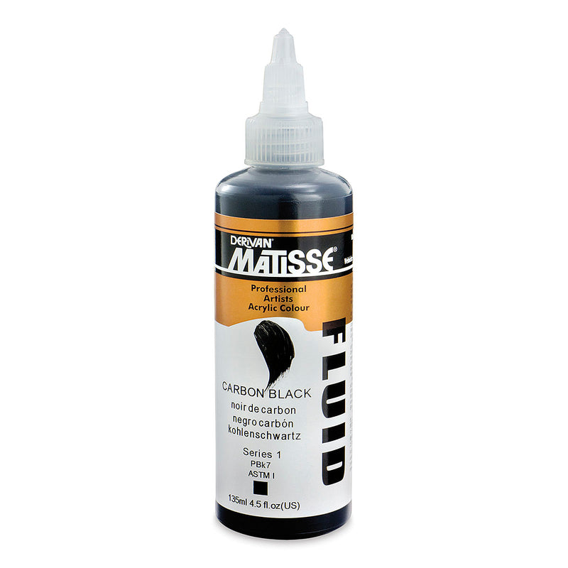 MATISSE FLUID ACRYLIC COLOR SR1 135 ML CARBON BLACK (1MFU35CBK)