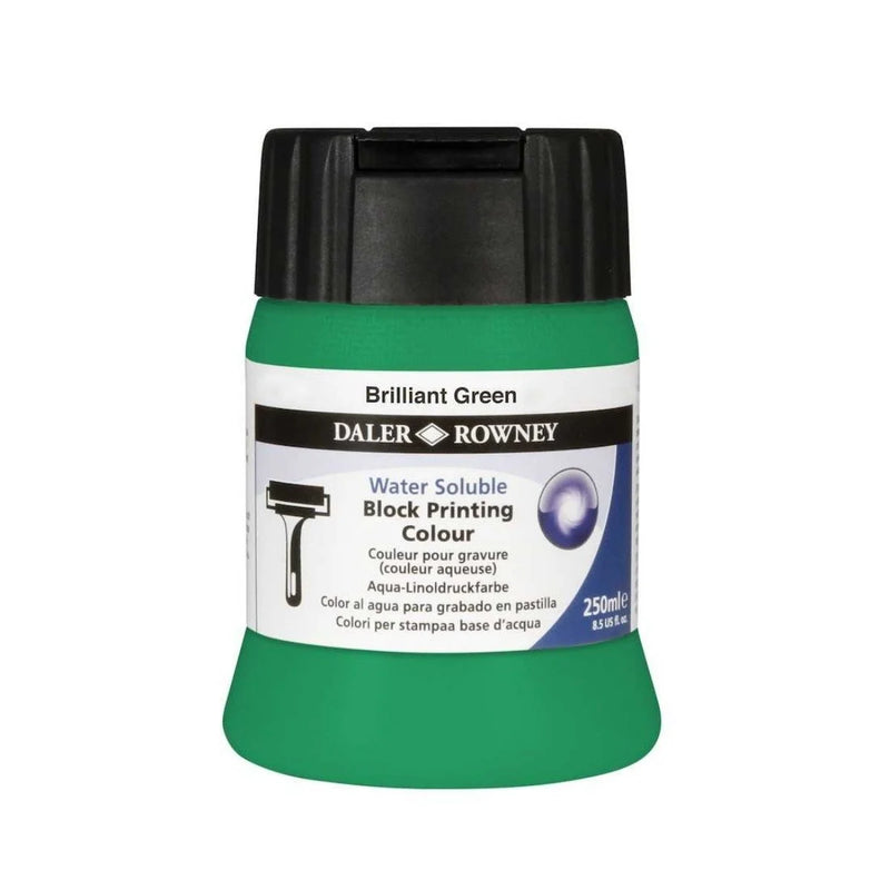 DALER & ROWNEY WATER SOLUBLE BLOCK PRINTING COLOUR 250 ML BRILLIANT GREEN (116250145)