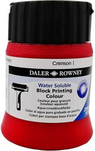 DALER & ROWNEY WATER SOLUBLE BLOCK PRINTING COLOUR 250 ML CRIMSON (116250145)