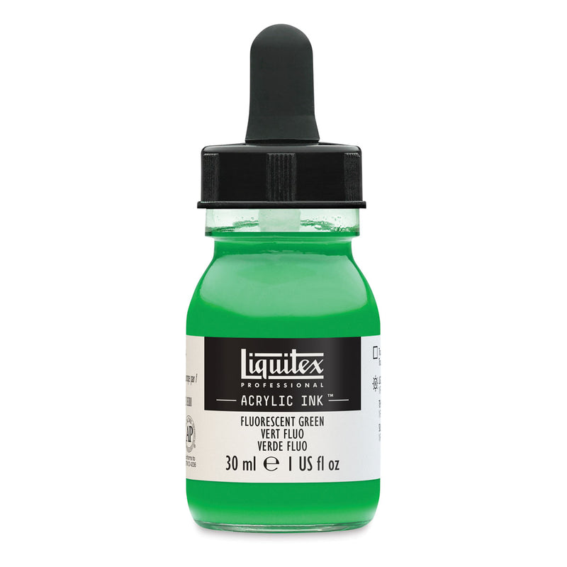 LIQUITEX ACRYLIC INK 30 ML FLUPRESCENT GREEN  (985)