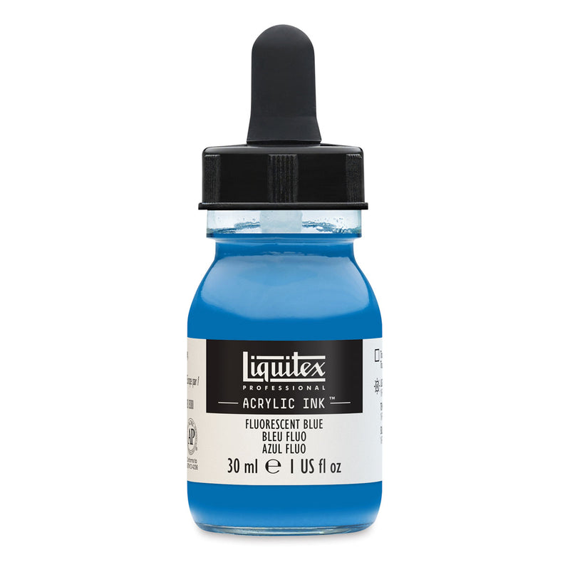 LIQUITEX ACRYLIC INK 30 ML FLUORESCENT BLUE  (984)