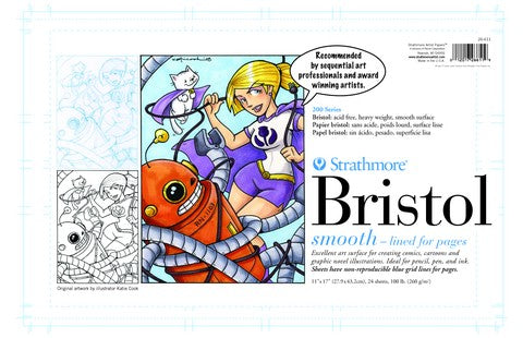 STRATHMORE BRISTOL PADS BRISTOL 24 SHEETS SR 200 270 GSM 27.9 x 43.2 CM (P25-611)