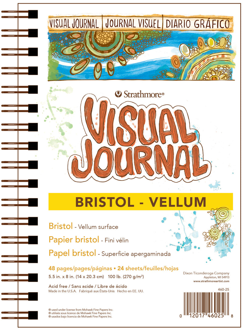 STRATHMORE BRISTOL VISUAL JOURNAL VELLUM 24 SHEETS SR 300 270 GSM 14 x 20.3 CM (P460-25-1)