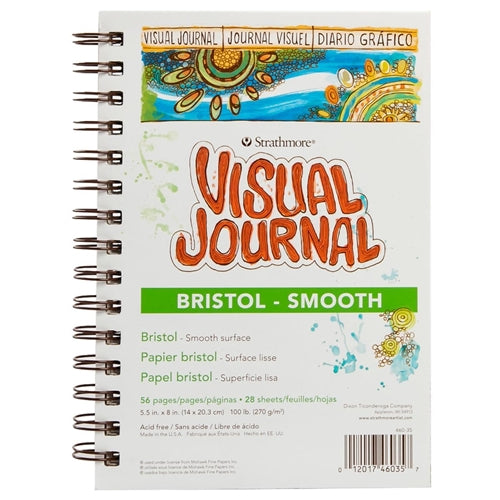 STRATHMORE BRISTOL VISUAL JOURNAL SMOOTH 28 SHEETS SR 300 270 GSM 14 x 20.3 CM (P460-35-1)