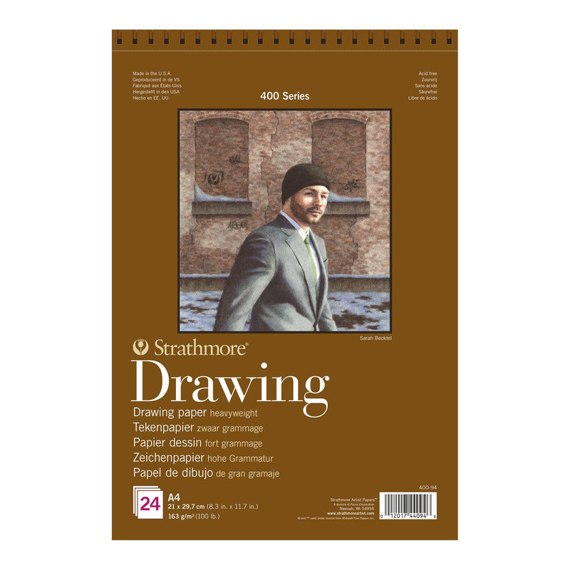 STRATHMORE DRAWING PADS MEDIUM SURFACE 24 SHEETS SR 400 163 GSM 21 x 29.7 CM (P400-94-4)