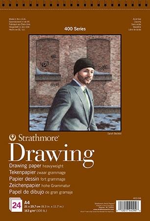 STRATHMORE DRAWING PADS 24 SHEETS SR 400 163 GSM 29.7 x 42 CM (P400-93-4)