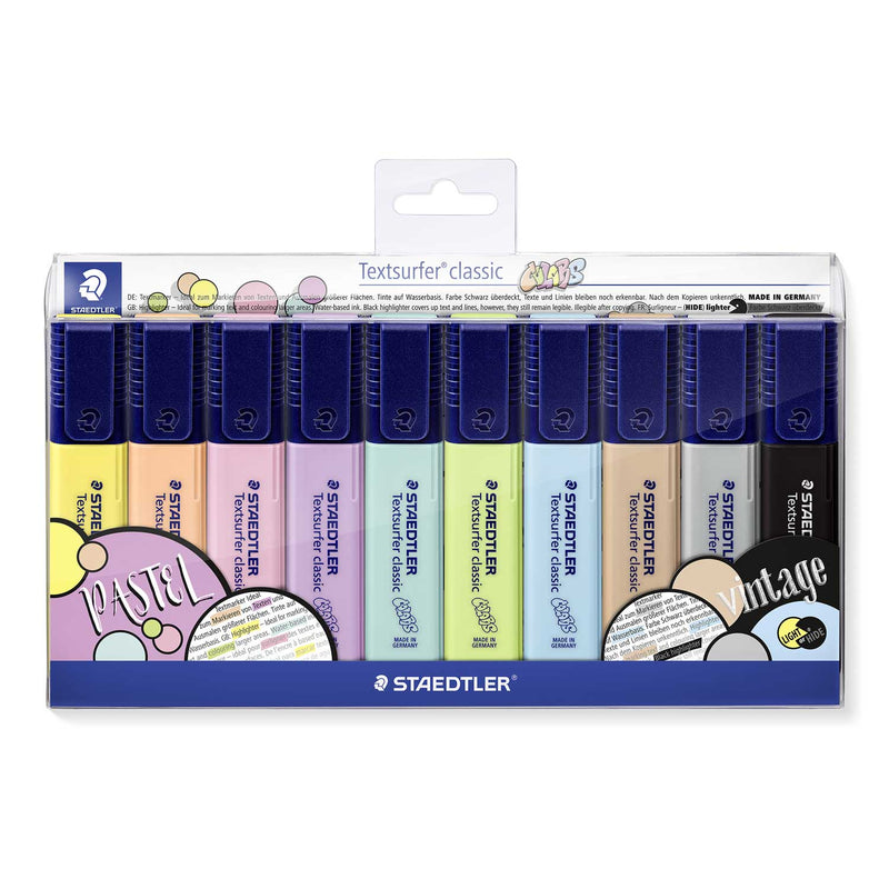 STAEDTLER HIGHLIGHTER PEN PASTEL SHADE SET OF 10 (364CWP10)