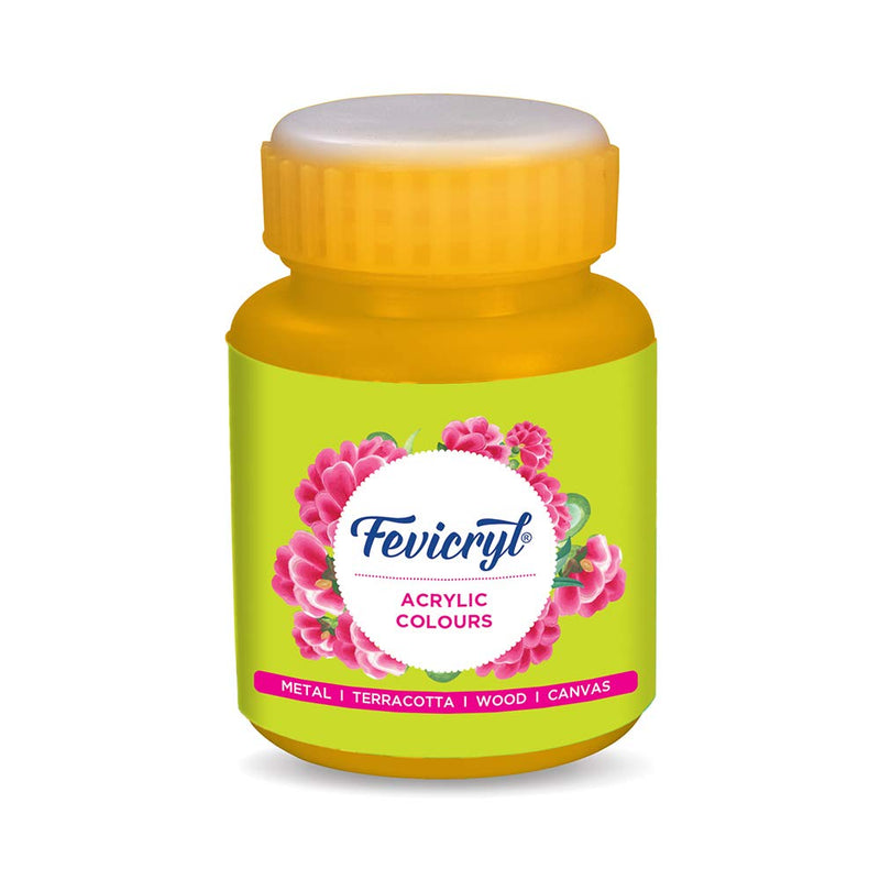 FEVICRYL ACRYLIC COLOUR 907 SPARKLING PEARL GOLDEN YELLOW 100 ML