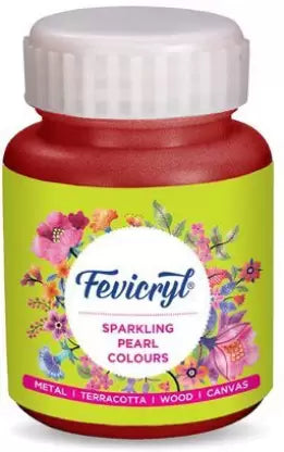 FEVICRYL ACRYLIC COLOUR 901 SPARKLING PEARL POPPY RED 100 ML