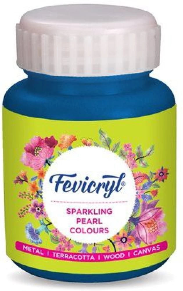 FEVICRYL ACRYLIC COLOUR 904 SPARKLING PEARL DARK BLUE 100 ML