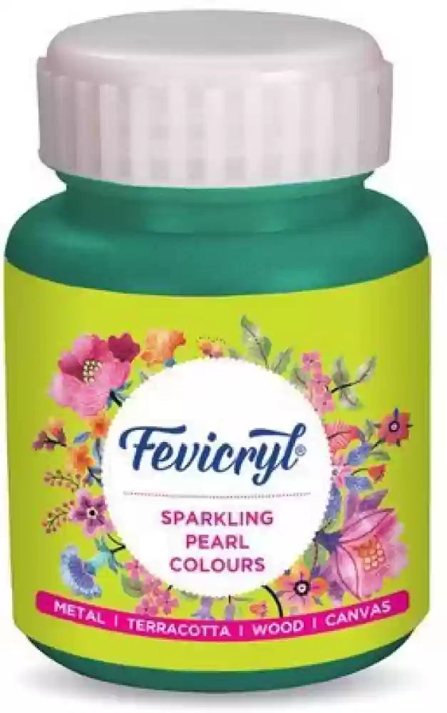 FEVICRYL ACRYLIC COLOUR 908 SPARKLING PEARL EMERALD GREEN 100 ML