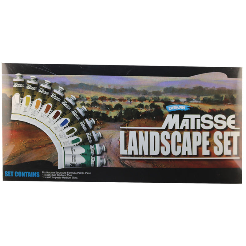 MATISSE STRUCTURE ACRYLIC COLOUR LANDSCAPE SET 10 X 75 ML 1PMS10LA