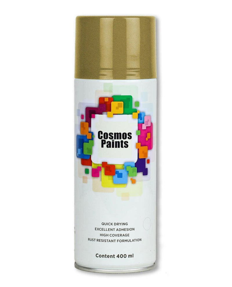 COSMOS ACRYLIC SPRAY PAINT 400 ML GREEN GOLD BRASS 139