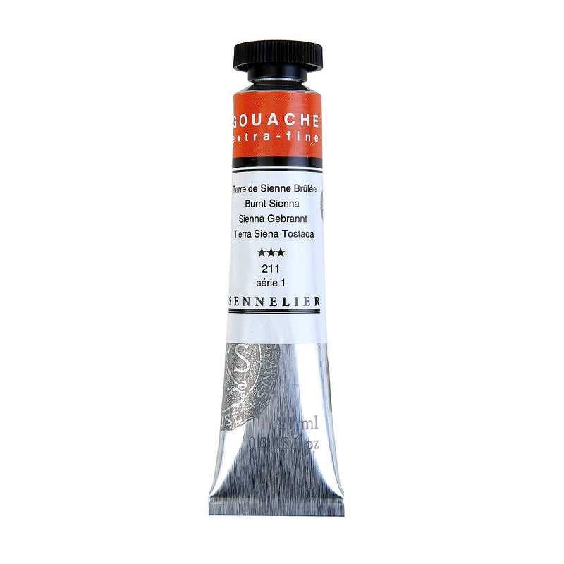 SENNELIER XTRA FINE GOUACHE COLOUR 21 ML SR 1 BURNT SIENNA  (N130511.211)