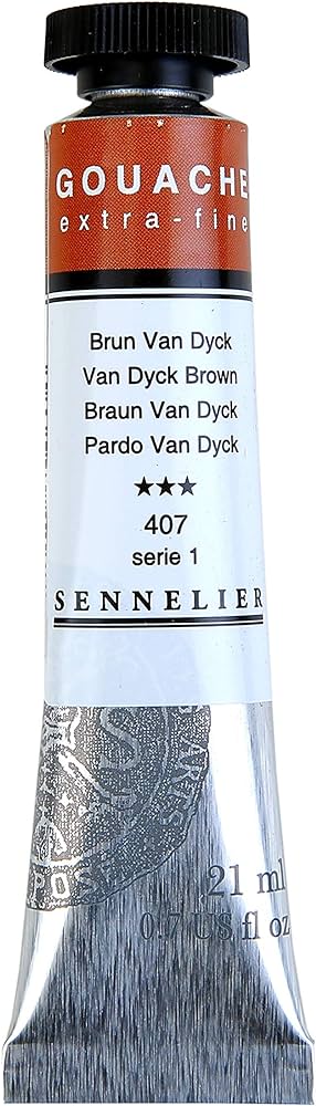 SENNELIER XTRA FINE GOUACHE COLOUR 21 ML SR 1 VAN DYCK BROWN  (N130511.407)