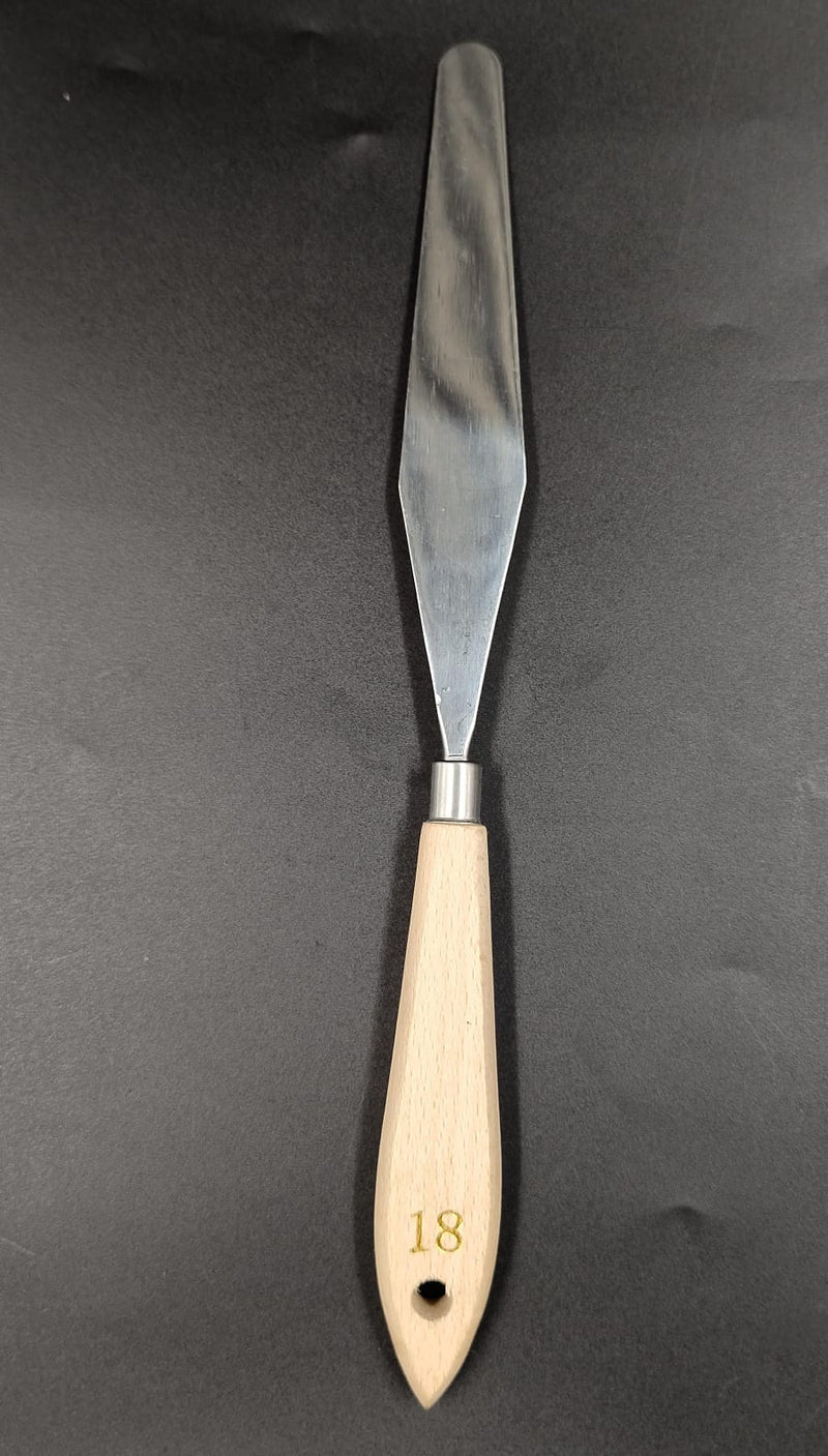 HSM WOOD HANDLE PAINTING KNIFE NO 18