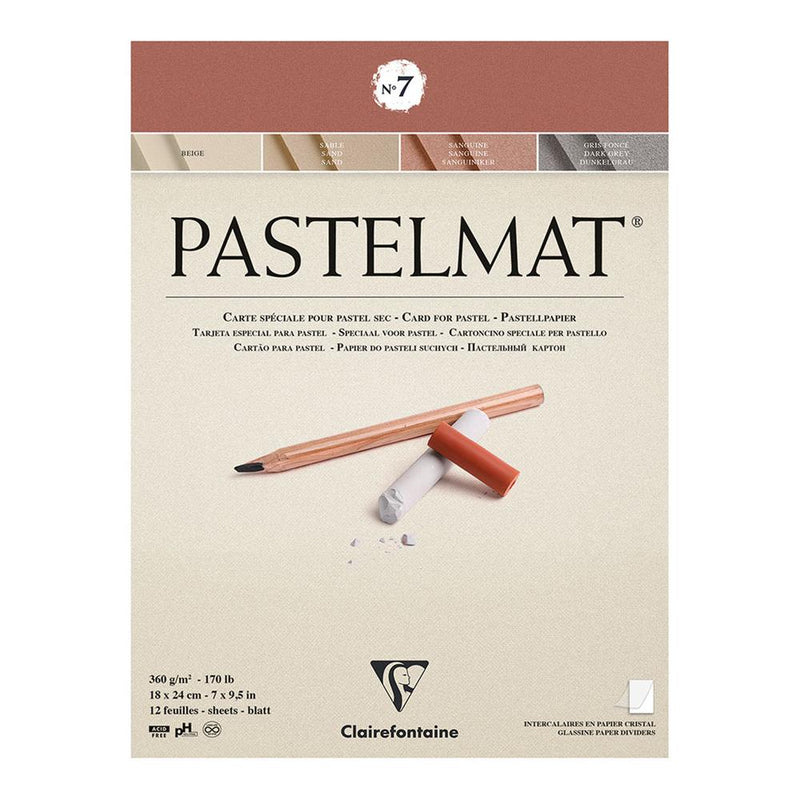 CLAIREFONTAINE PASTELMAT NO 7 360 GSM 12 SHEETS 7 X 9.5X (96052C)