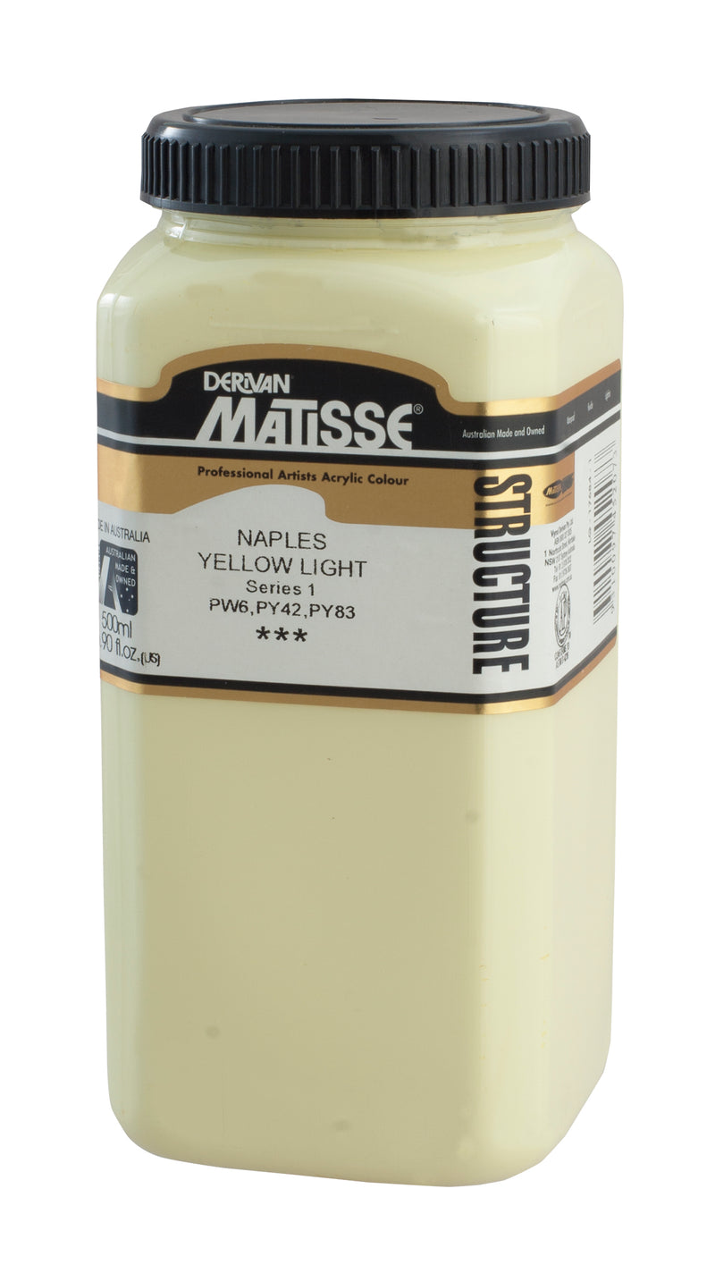 MATISSE STRUCTURE ACRYLIC 500 ML SR 1 NAPLES YELLOW LIGHT 1M5NYL