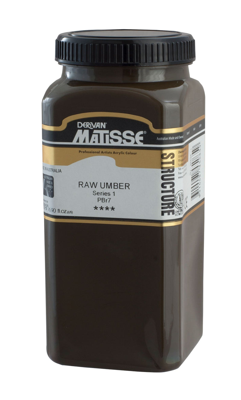 MATISSE STRUCTURE ACRYLIC 500 ML SR 1 RAW UMBER 1M5RU