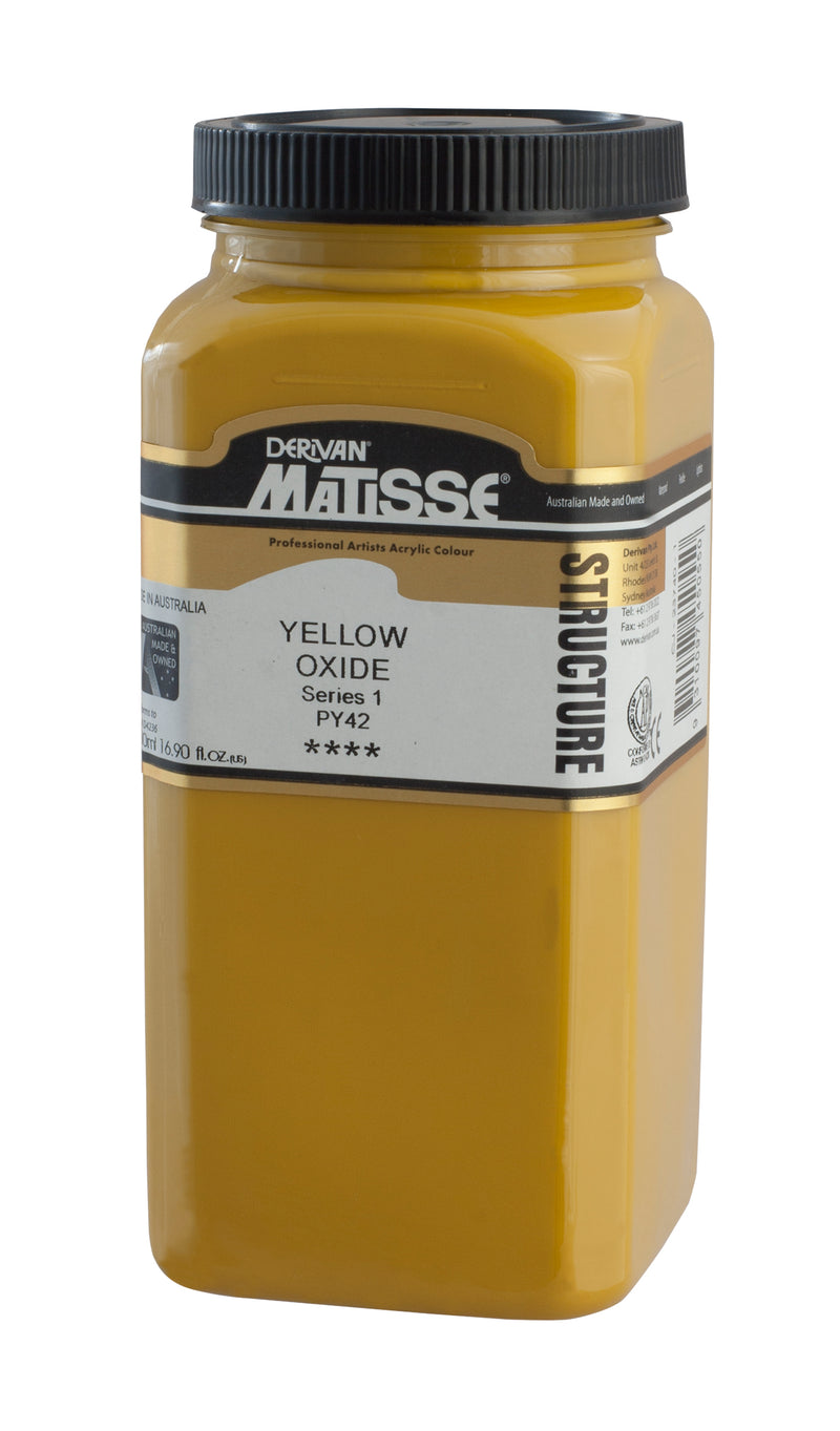 MATISSE STRUCTURE ACRYLIC 500 ML SR 1 YELLOW OXIDE 1M5YO