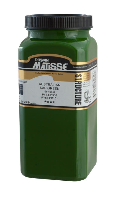 MATISSE STRUCTURE ACRYLIC 500 ML SR 3 AUSTRALIAN SAP GREEN 1M5ASG