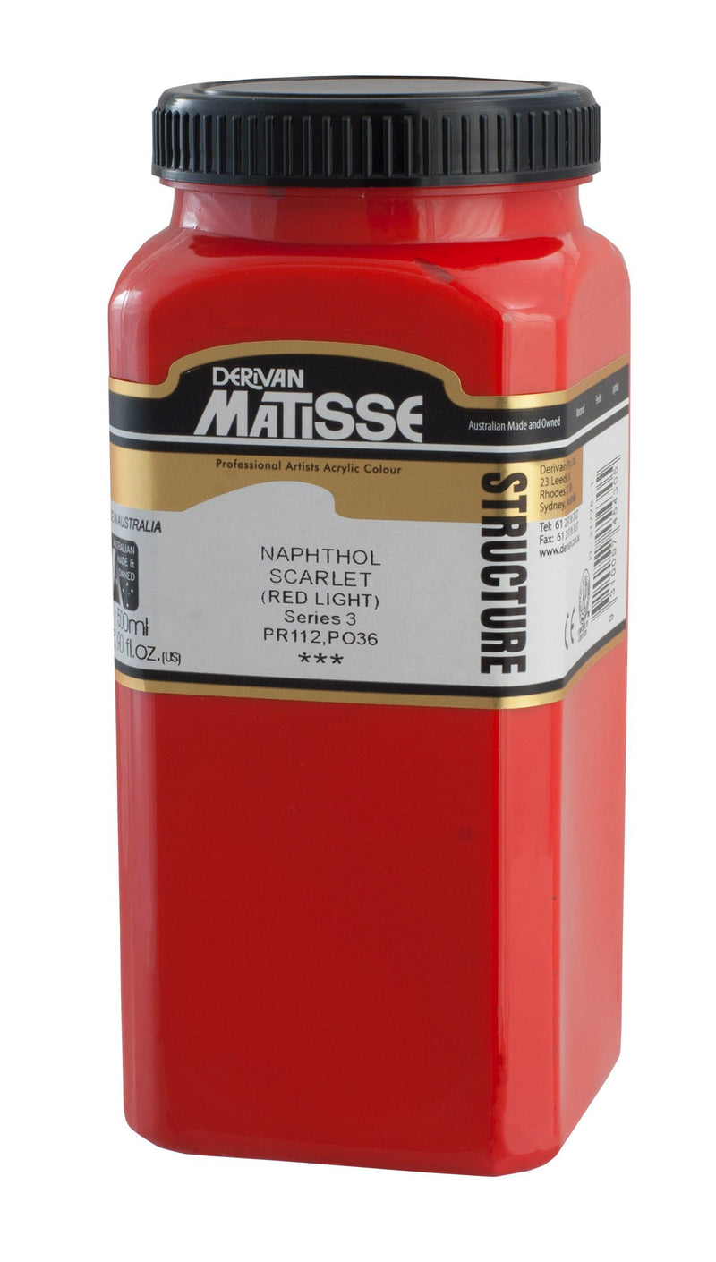 MATISSE STRUCTURE ACRYLIC 500 ML SR 3 NAPTHOL CRIMSON 1M5NC