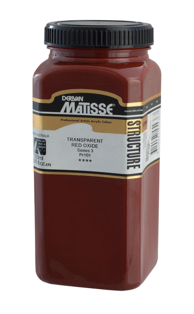 MATISSE STRUCTURE ACRYLIC 500 ML SR 3 TRANS RED OXIDE 1M5TRO